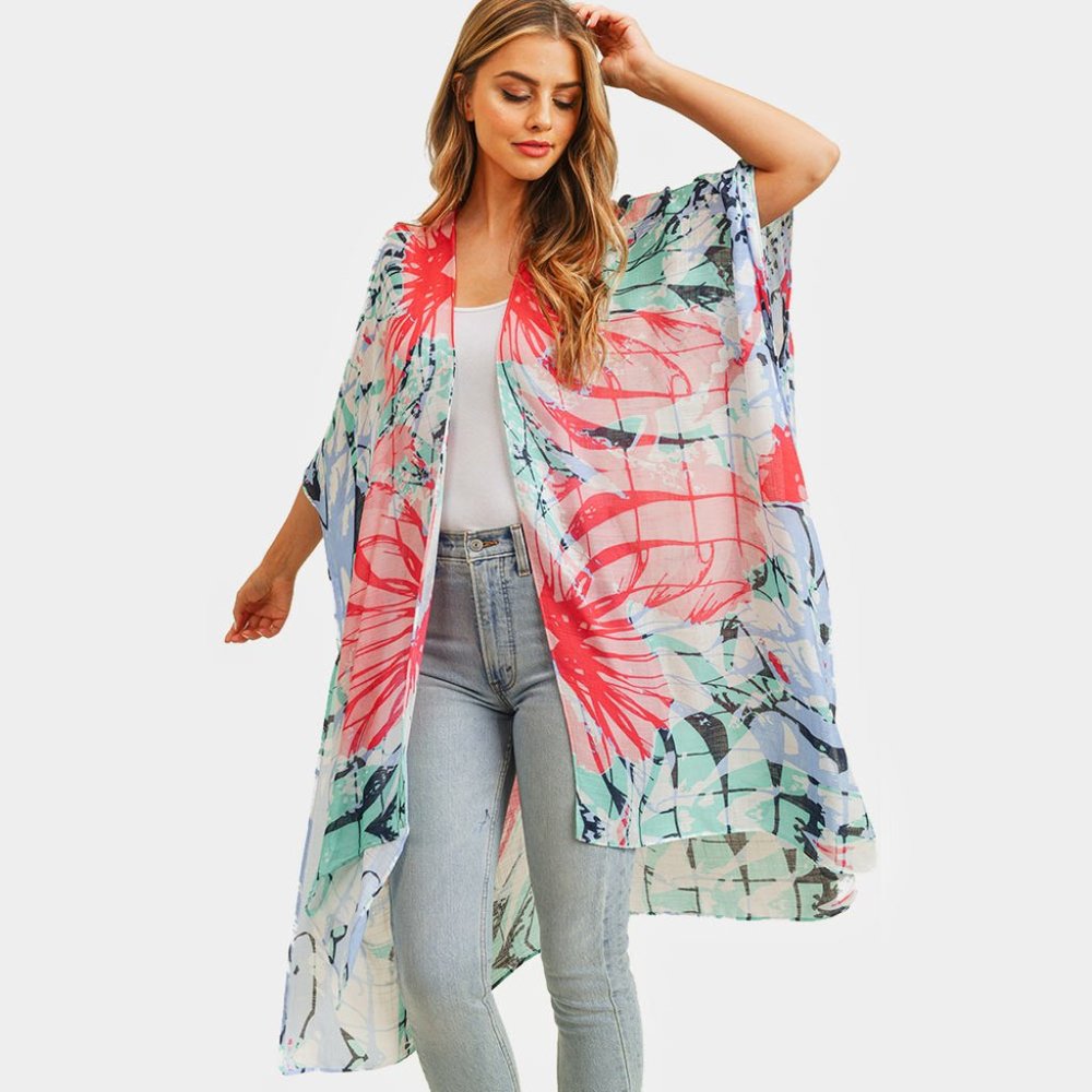 Floral Printed Coverup Kimono